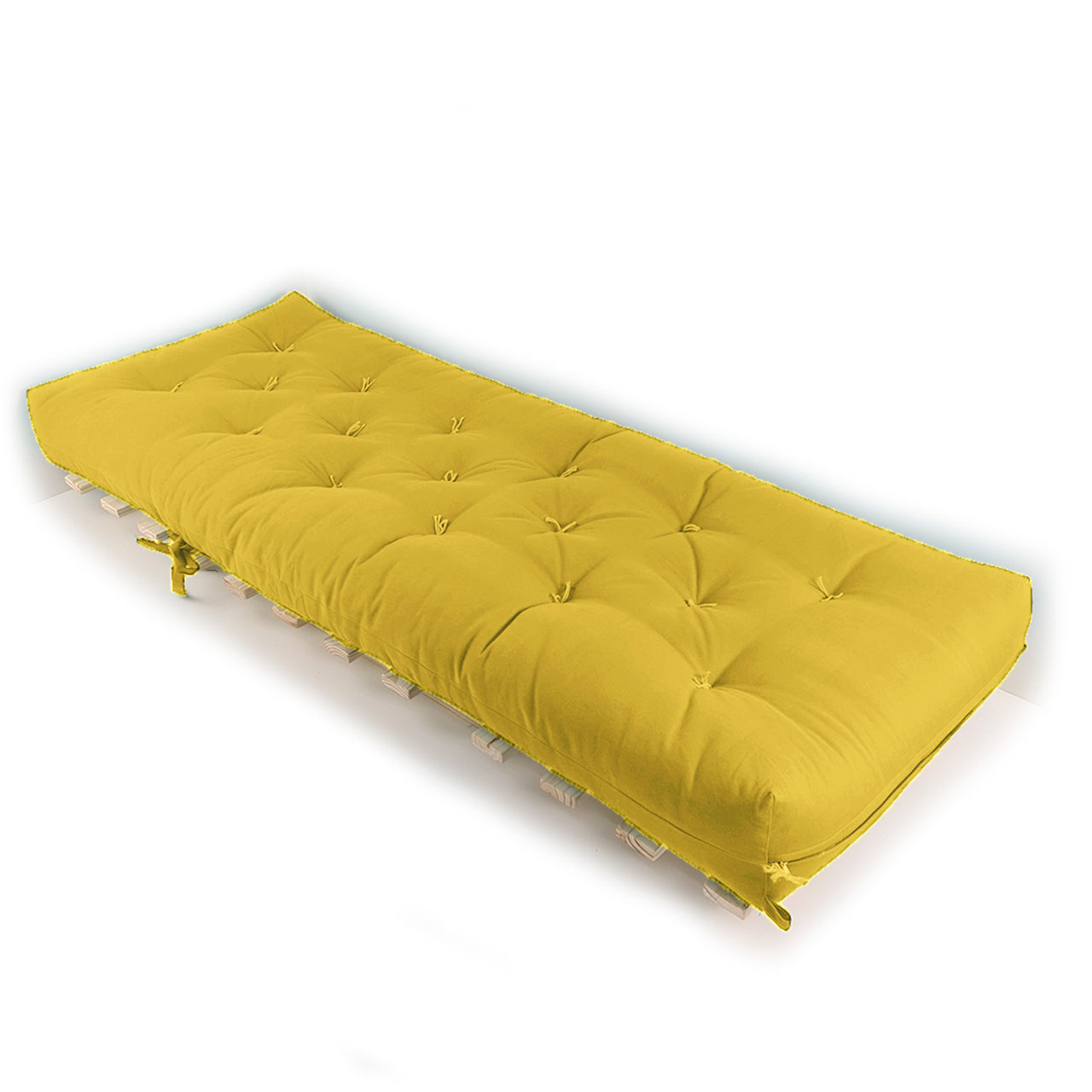 Sofa Cama Solteiro Futon Dobrável Acquablock Amarelo