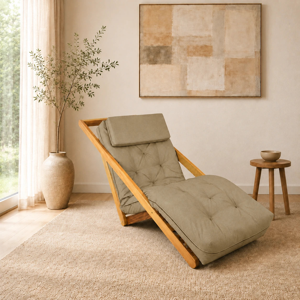 Poltrona New York Reclin�vel Solteiro Sala de Estar Acquablock Fendi - ambientada