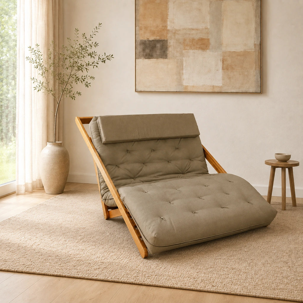 Poltrona New York Reclin�vel Casal Futon Acquablock Fendi - ambientada