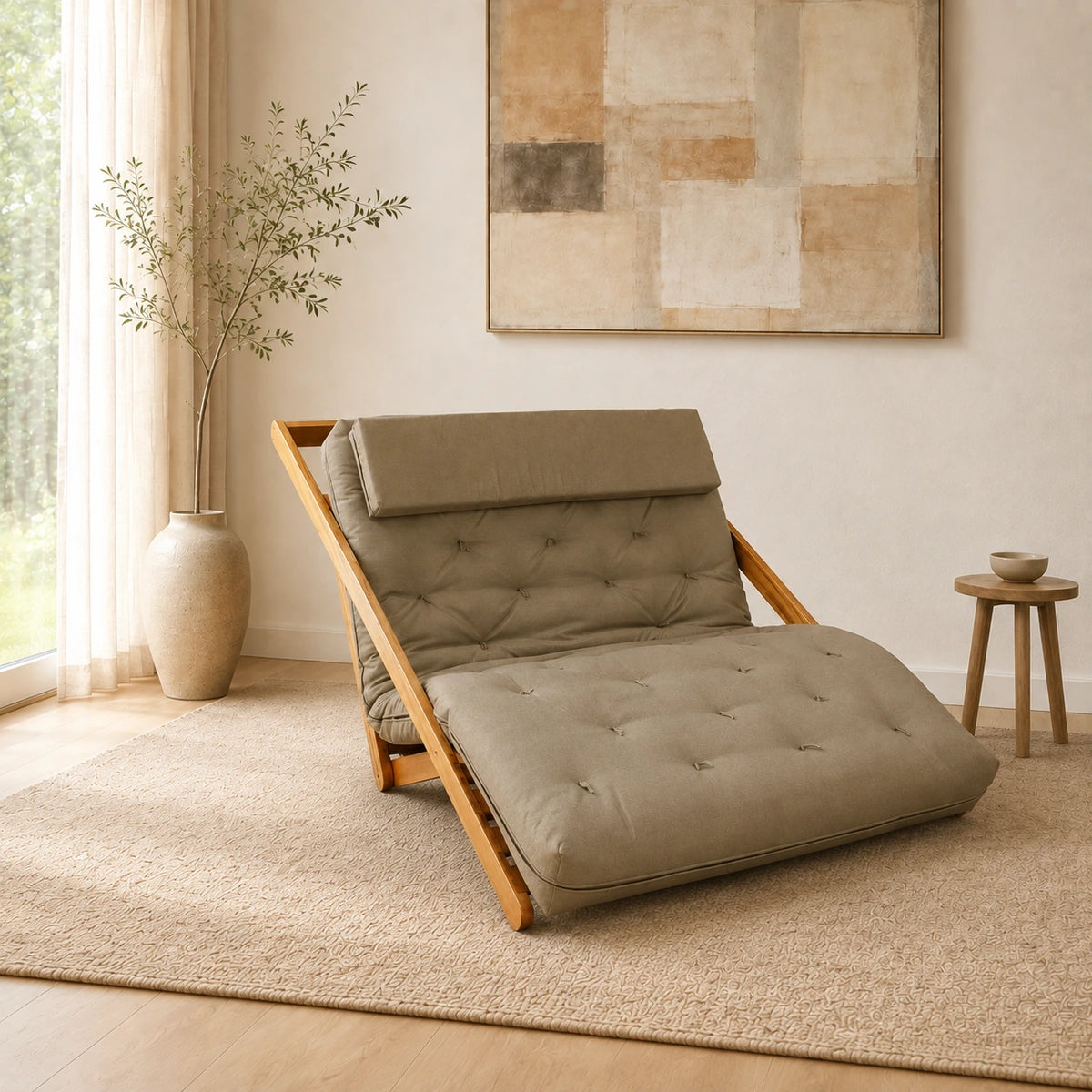 Poltrona New York Reclin�vel Casal Futon Acquablock Fendi - ambientada