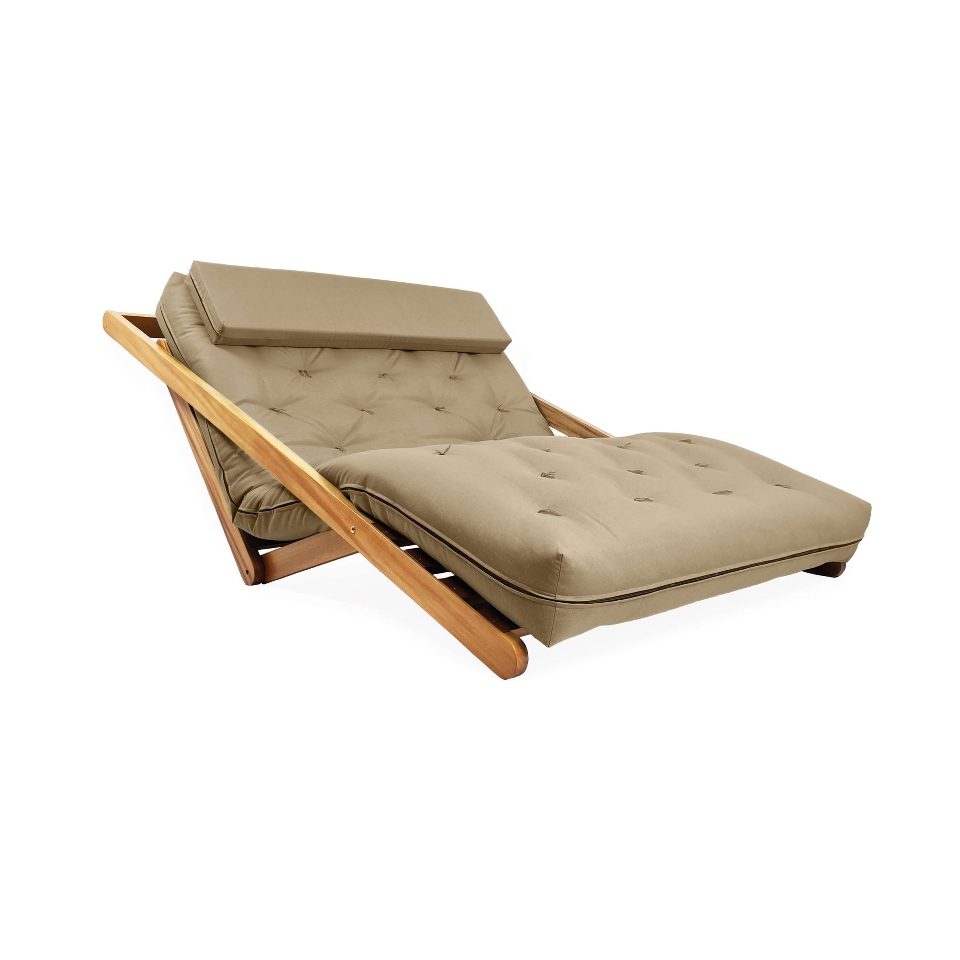 Poltrona New York Reclinável Casal Futon Acquablock Bege