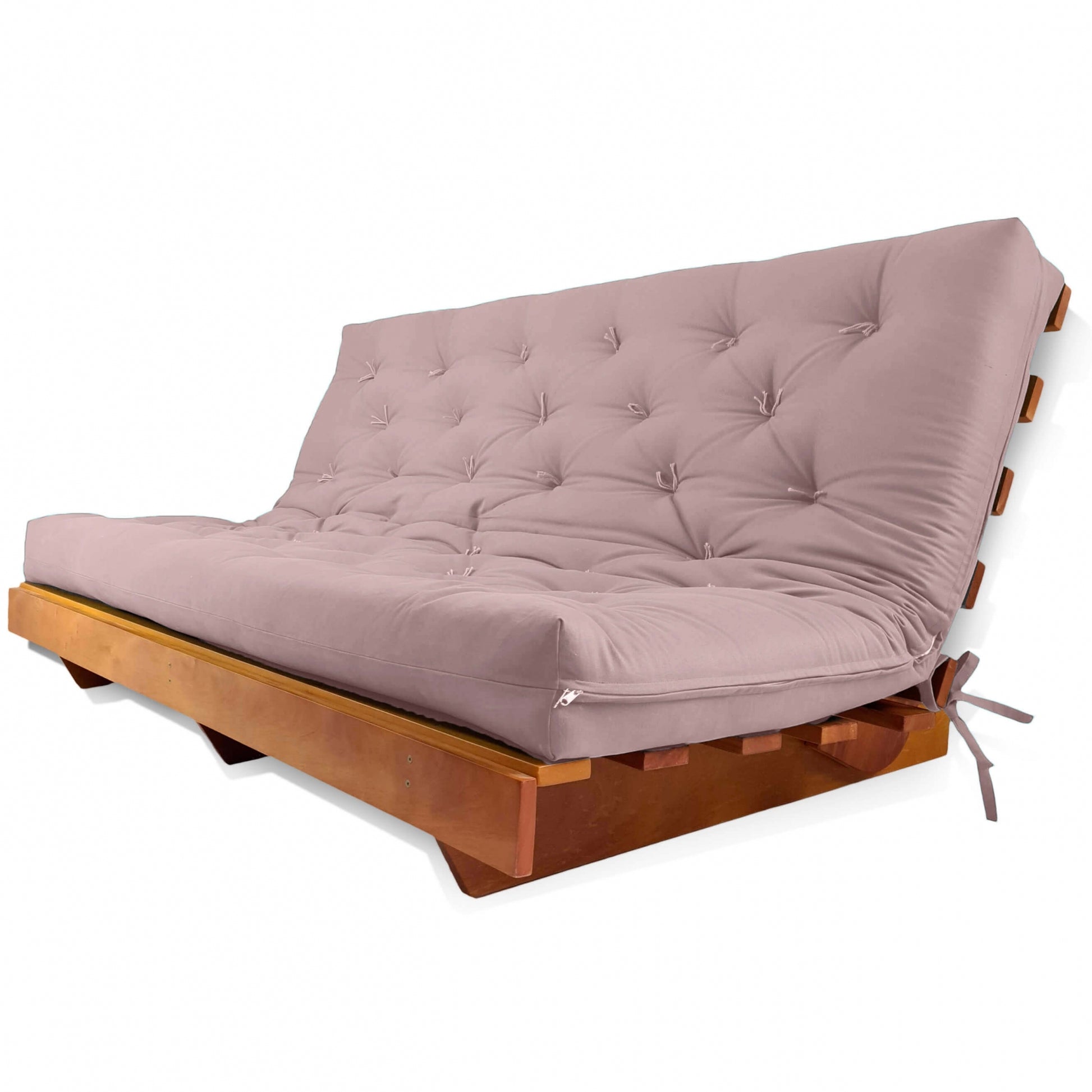 Sofá Cama Futon L Acquablock Fendi em Madeira Nobre  Maciça