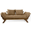 Sofá Japão Futon Acquablock Madeira Cor Imbuia - Fendi