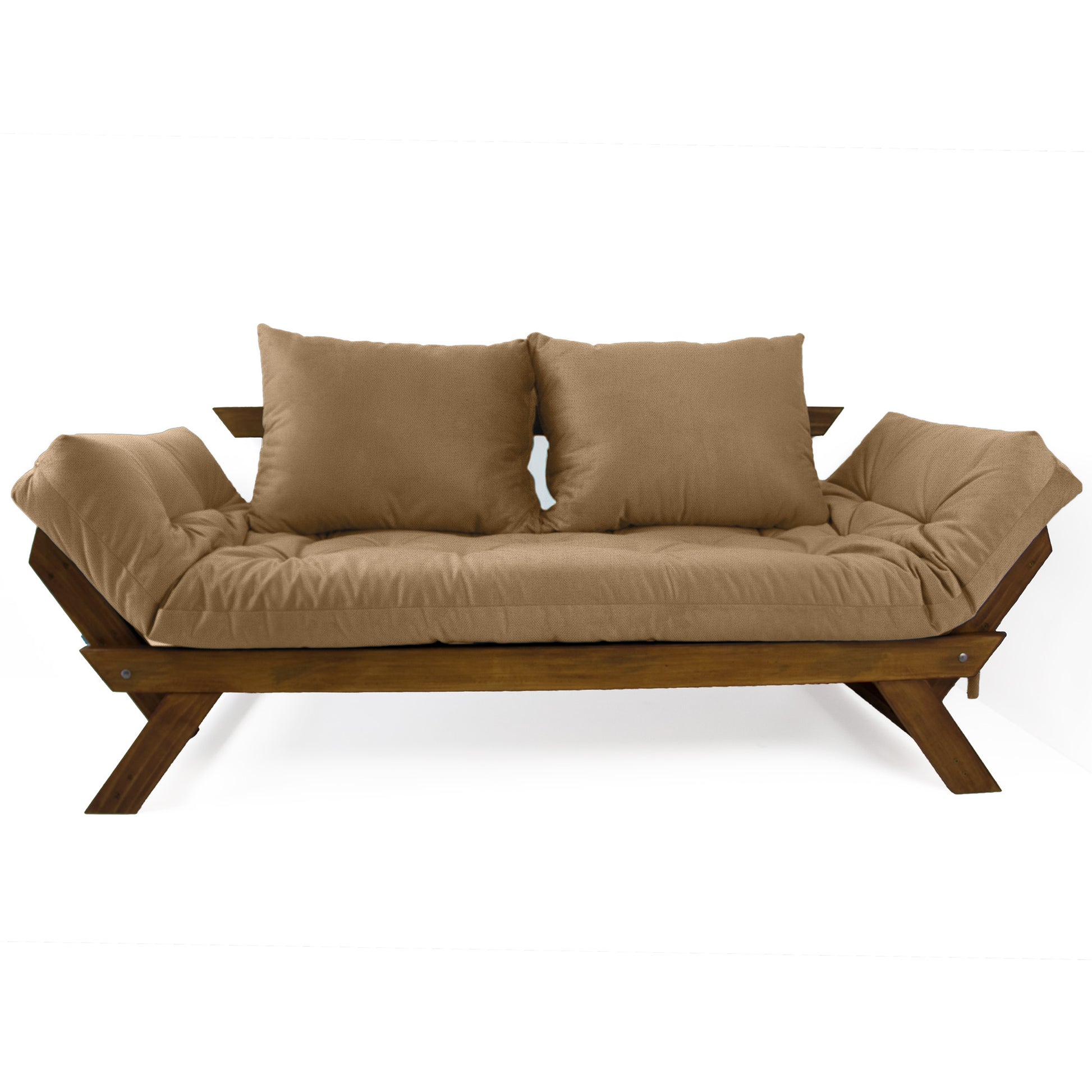 Sofá Japão Futon Acquablock Madeira Cor Imbuia - Fendi