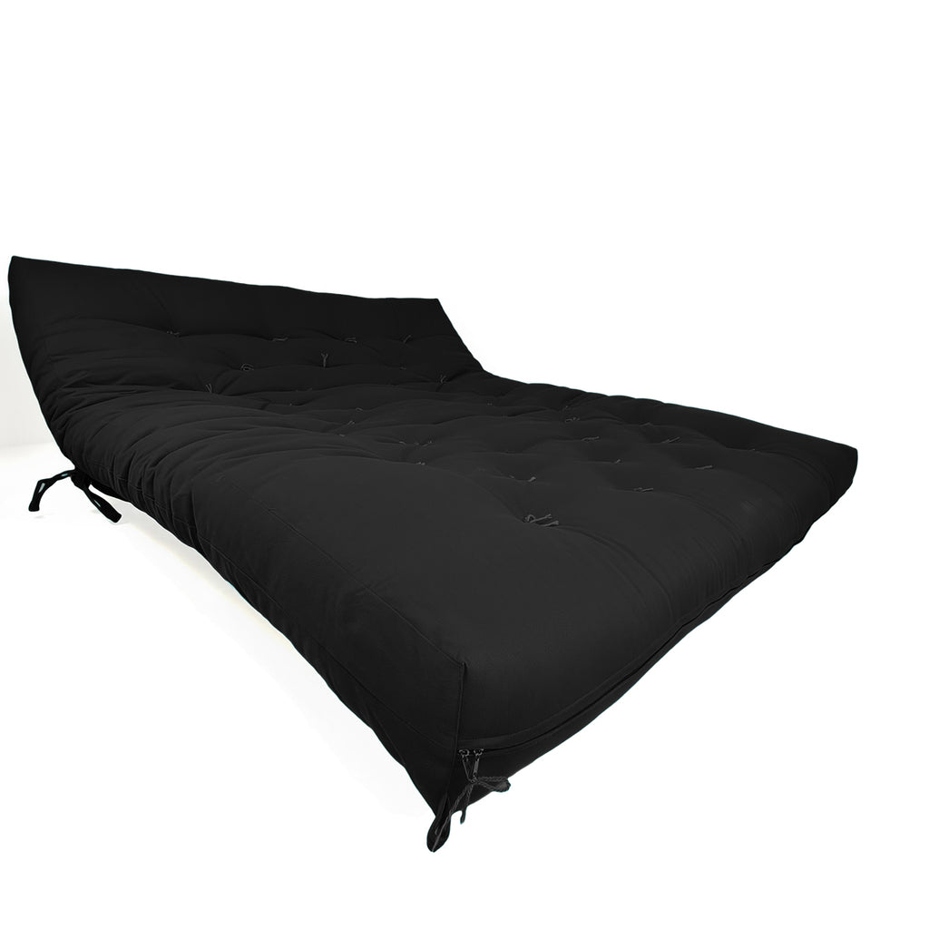 Sofa Cama Futon Oriental King Madeira Pinus Acquablock Preto