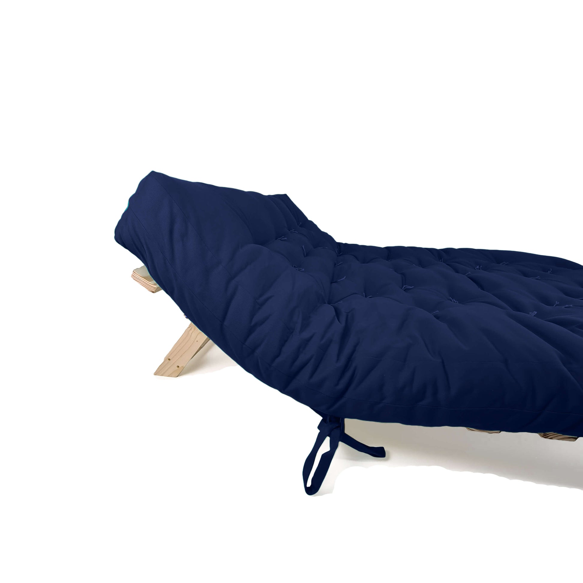 Sofa Cama Futon Oriental King D33 Madeira Pinus Acquablock Azul Royal