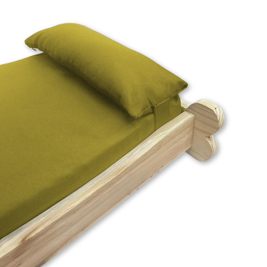 Cama Caminha Pet Impermeável Madeira Maciça - Amarelo