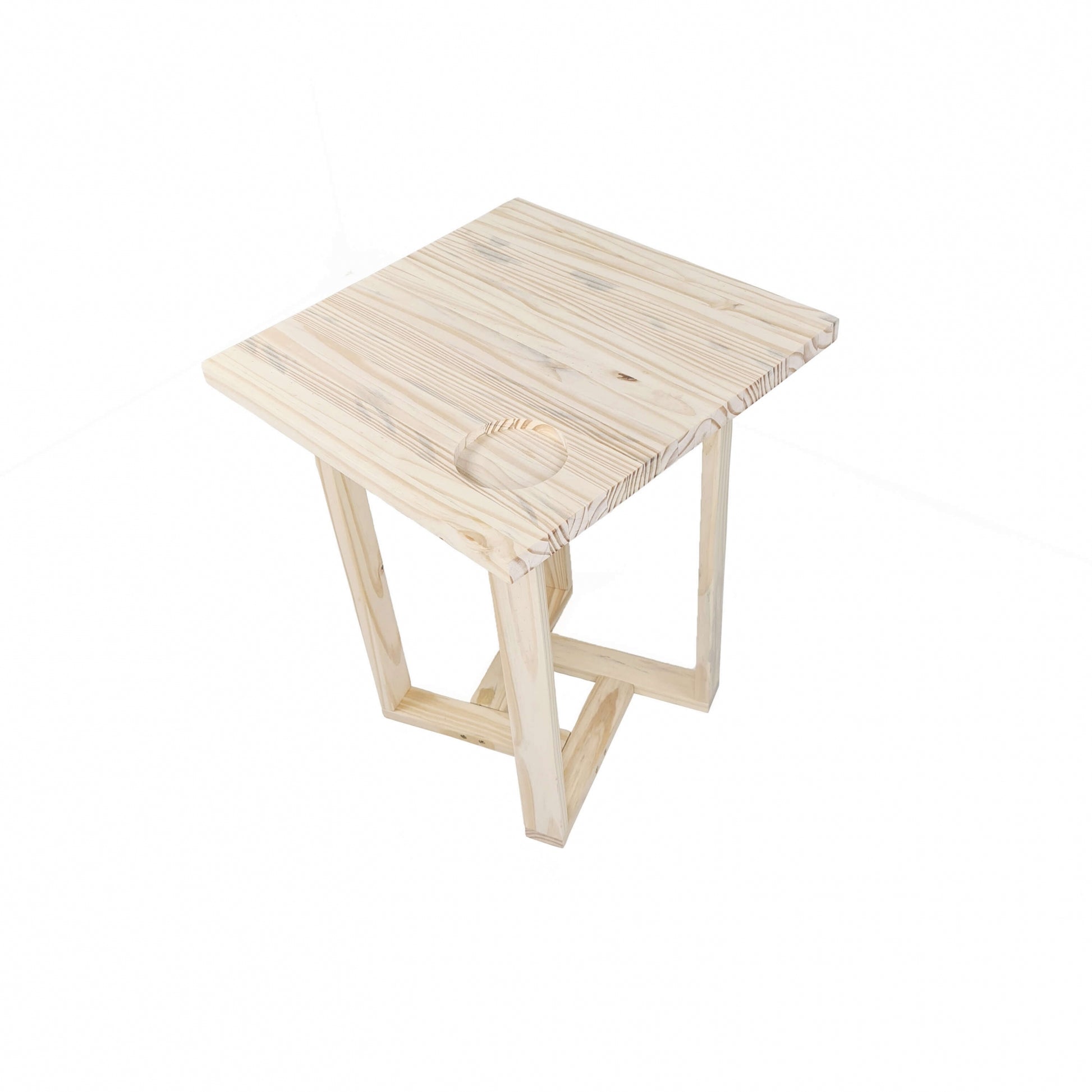 Mesa Lateral Design Quadrada Pinus S/Pintura