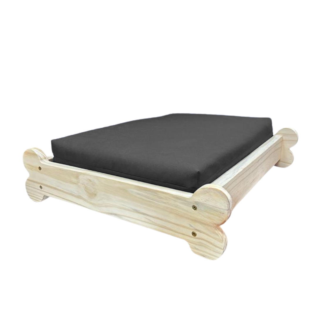 Cama Caminha Pet Impermeável Madeira Maciça - Chumbo