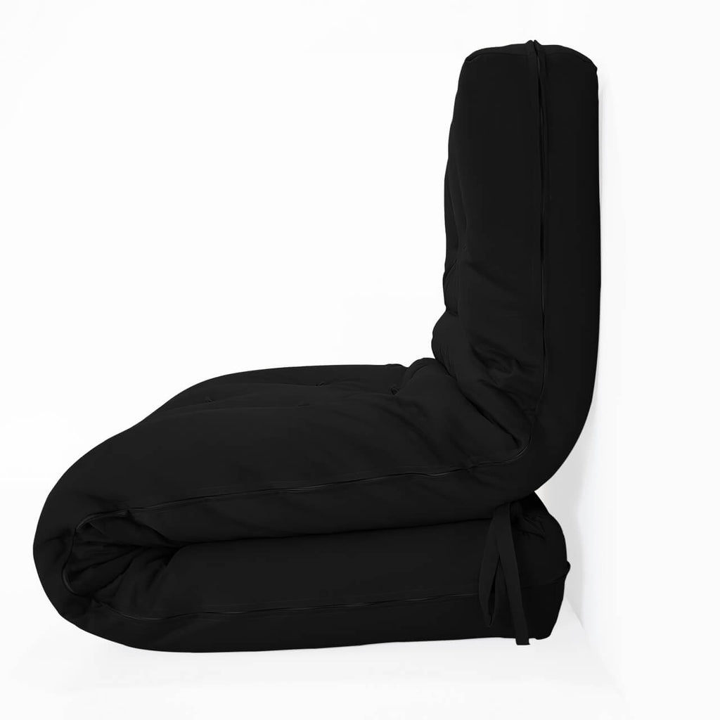 Futon Solteiro Oriental D28 Dobrável Preto