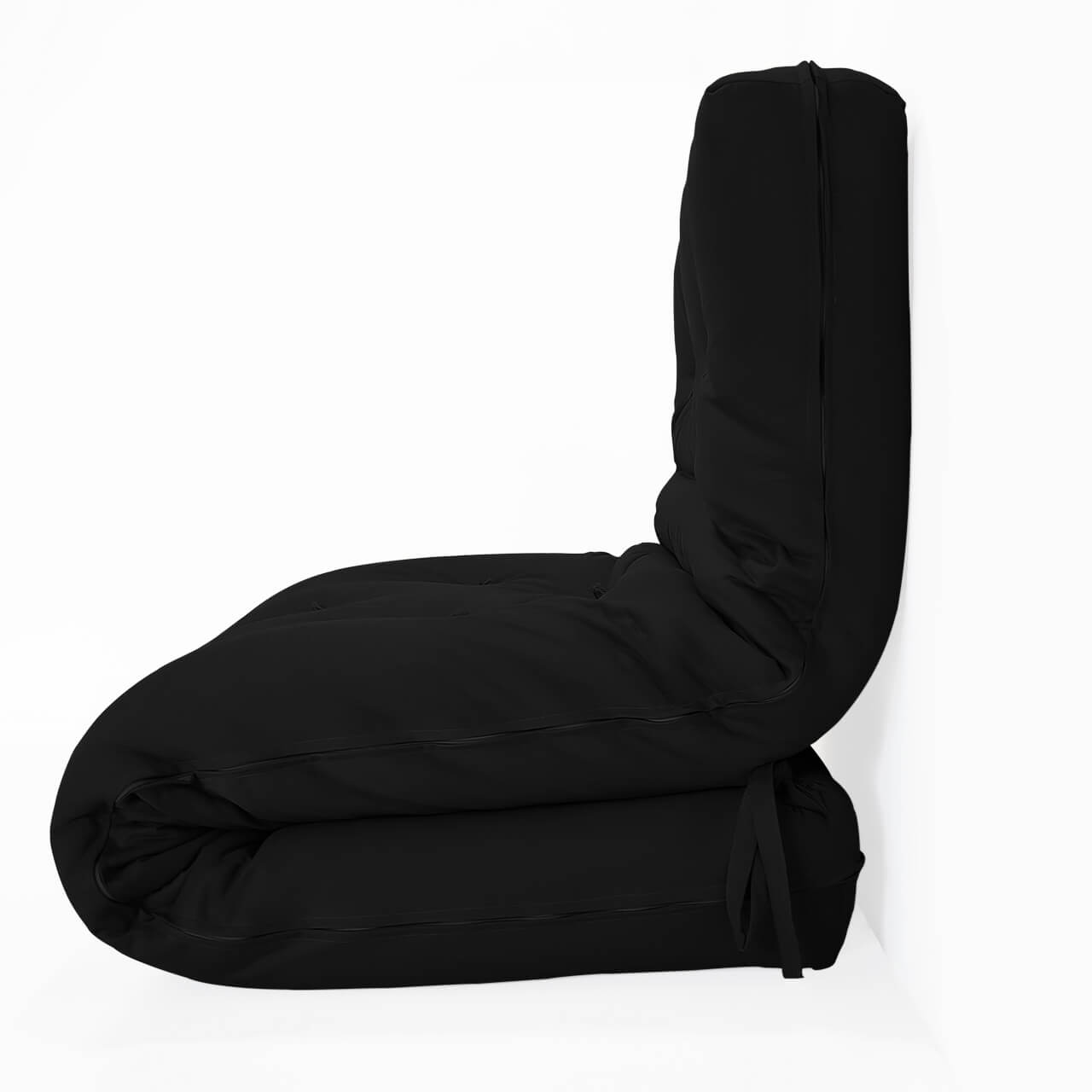 Futon Solteiro Oriental D28 Dobrável Preto