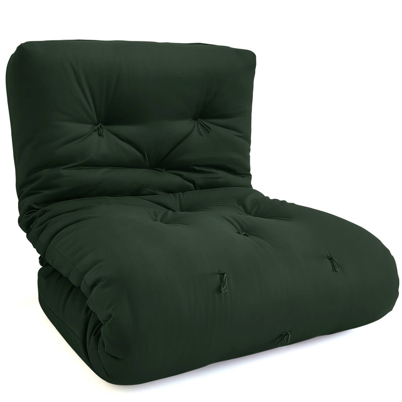Futon Solteiro Oriental D28 Dobrável Verde Militar
