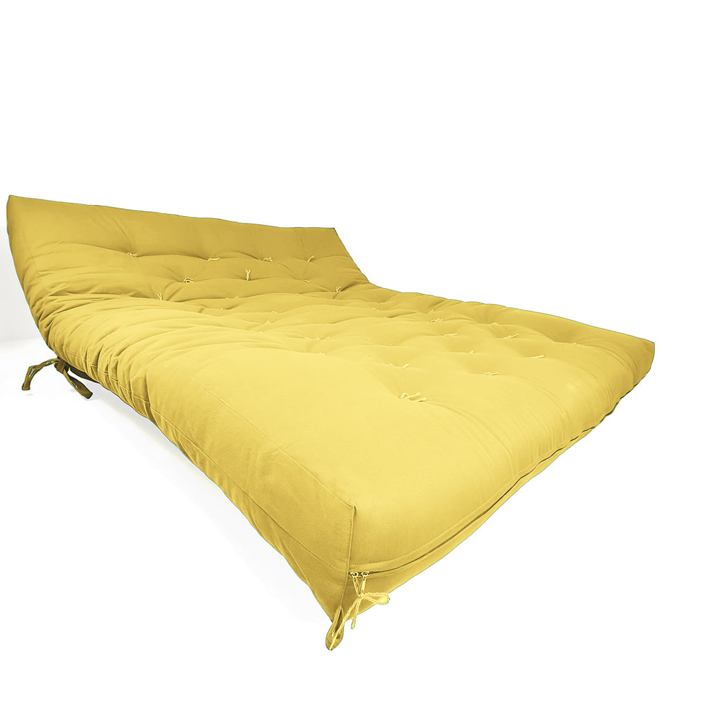 Sofa Cama Futon Oriental King Madeira Pinus Acquablock Amarelo