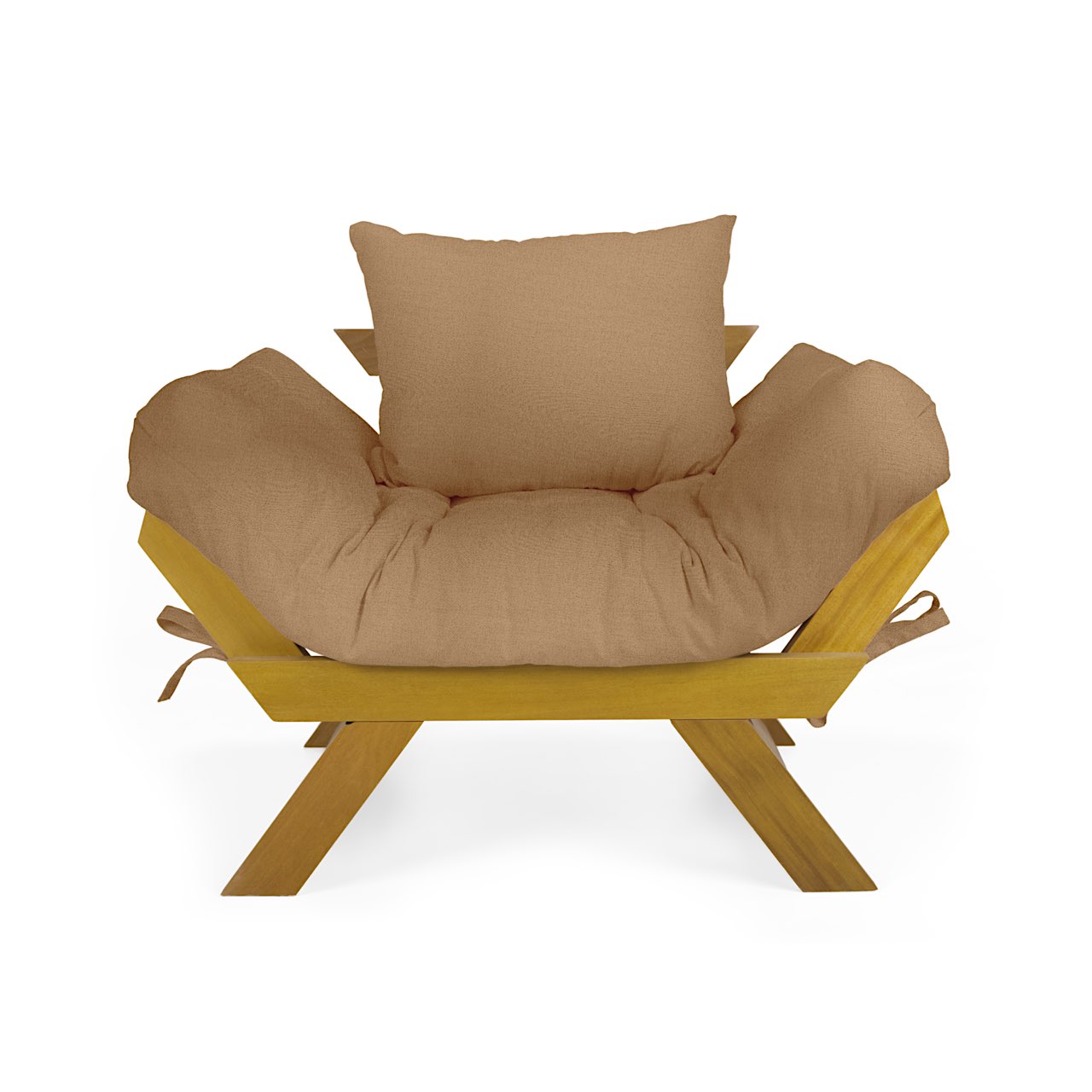 Poltrona Japão Acquablock Madeira Pinus Mel - Fendi