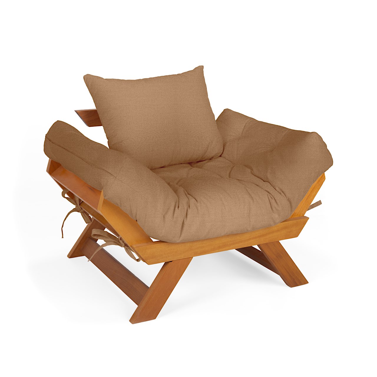 Poltrona Japão Acquablock Madeira Nobre Mel - Fendi