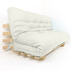 Sofa Cama Futon Oriental King Madeira Pinus Acquablock Branco Off