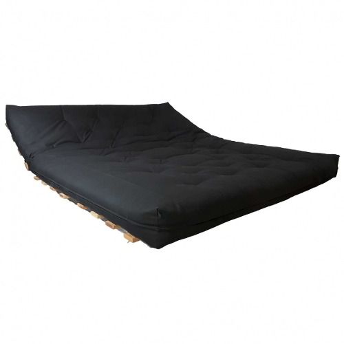 Sofa Cama Futon King Madeira Nobre Acquablock Preto