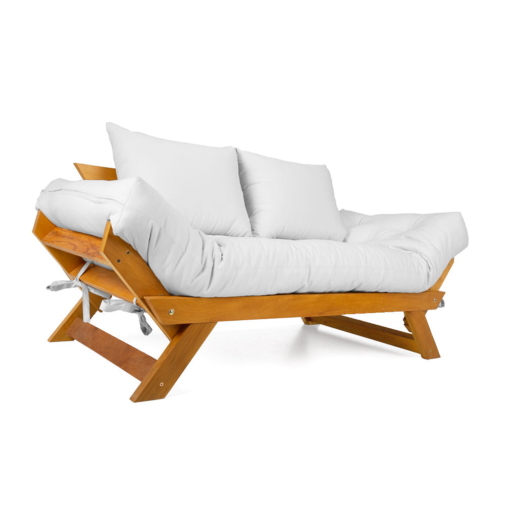 Sofá Japão Futon Acquablock Madeira Nobre Natural - Verde Militar
