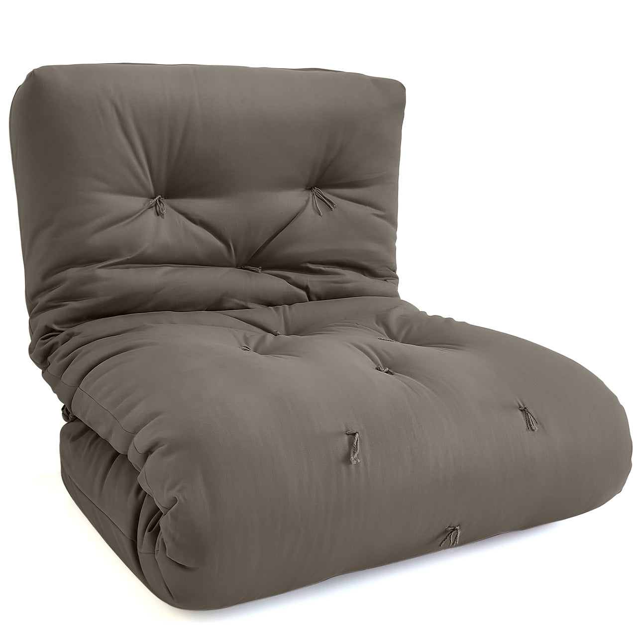 Futon Solteiro Oriental D28 Dobrável Cinza