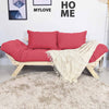 Sofá Japão Futon Sarja Madeira Sem Pintura - Goiaba