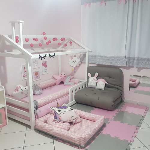 Futon Sofá Cama Solteiro Quarto Montessori ano - Cama Babá
