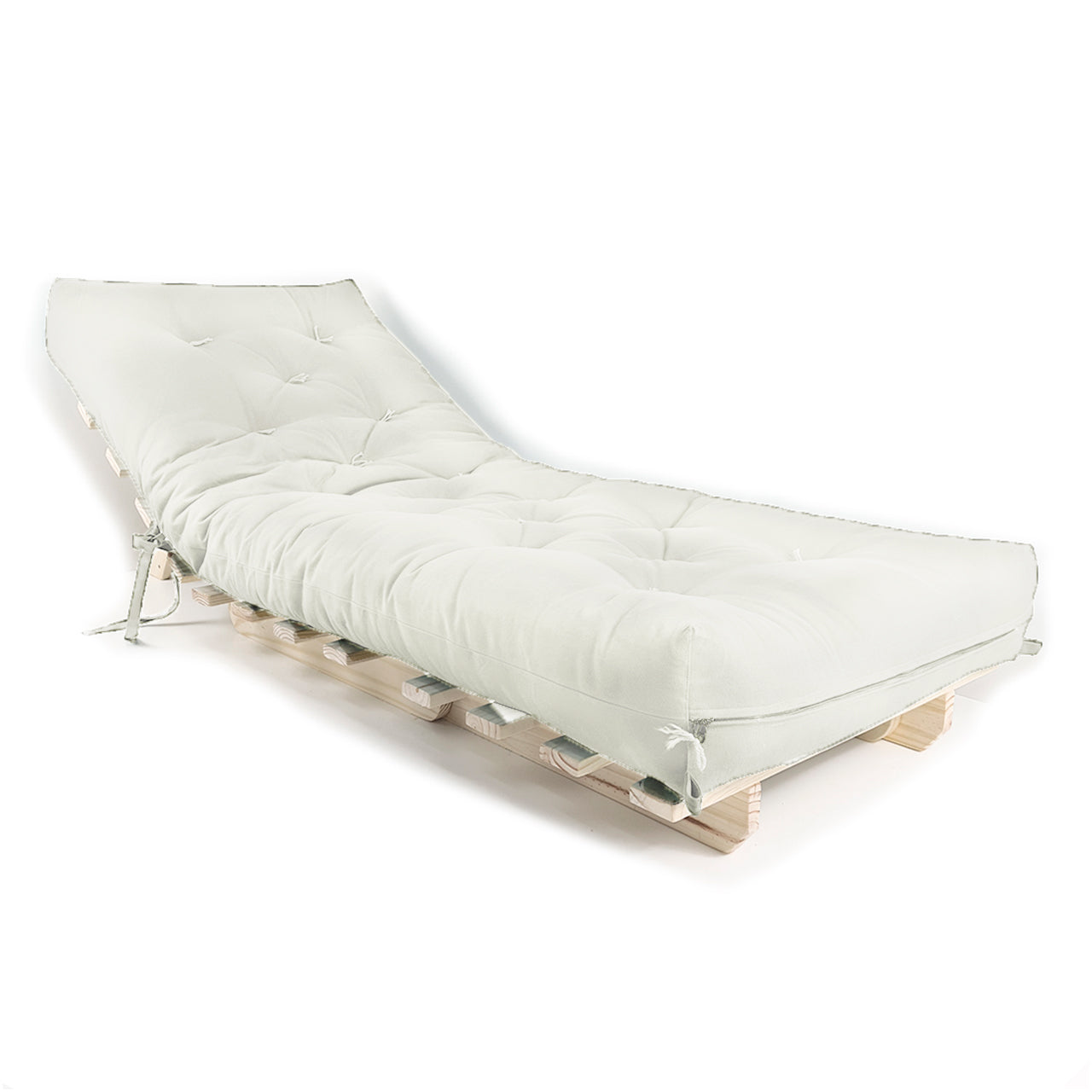 Sofa Cama Solteiro Futon Dobrável Acquablock Branco Off