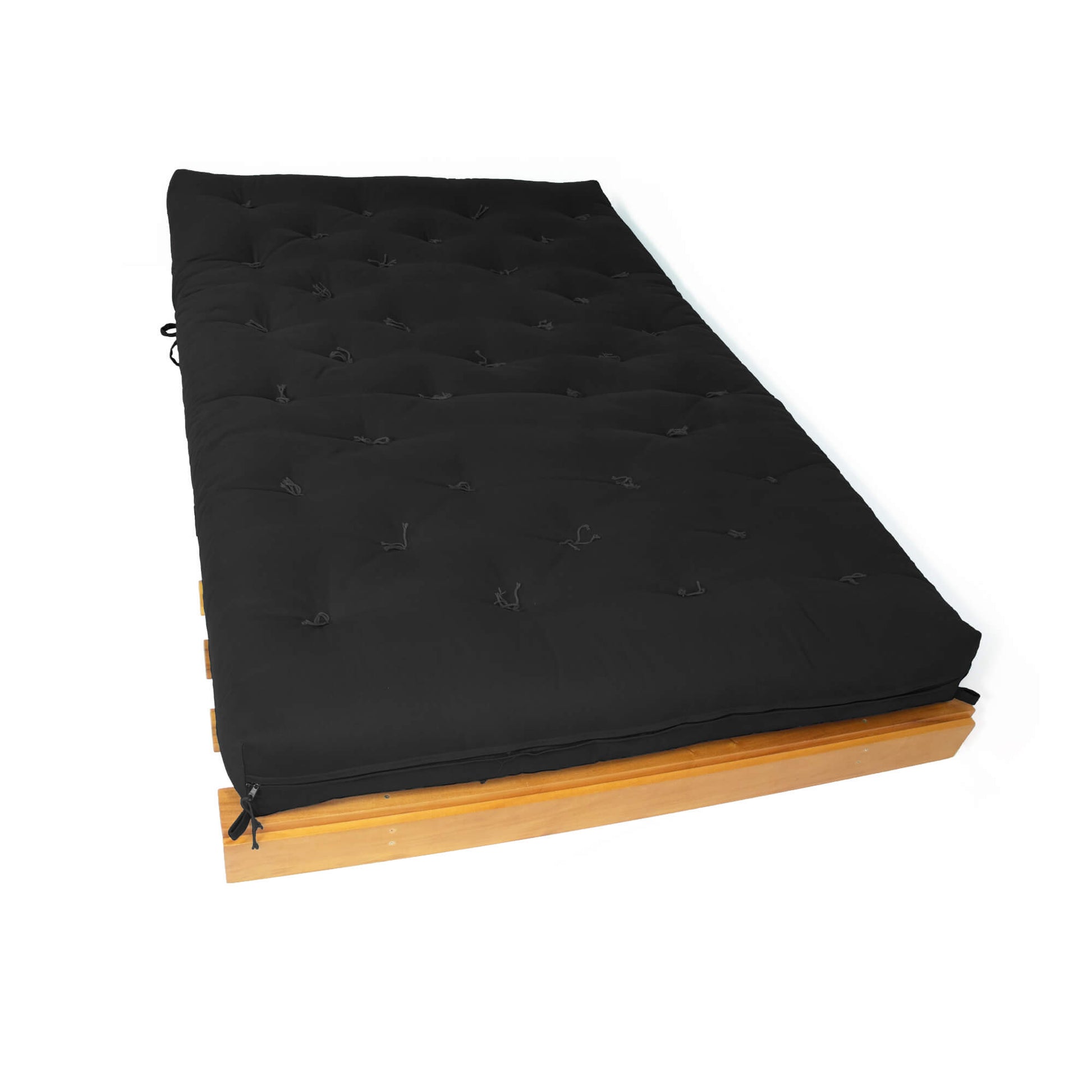 Sofá Cama Casal Futon Tokio Madeira Nobre Sarja Preto