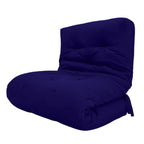 Futon Solteiro Oriental D28 Dobrável - Acquablock Azul Royal