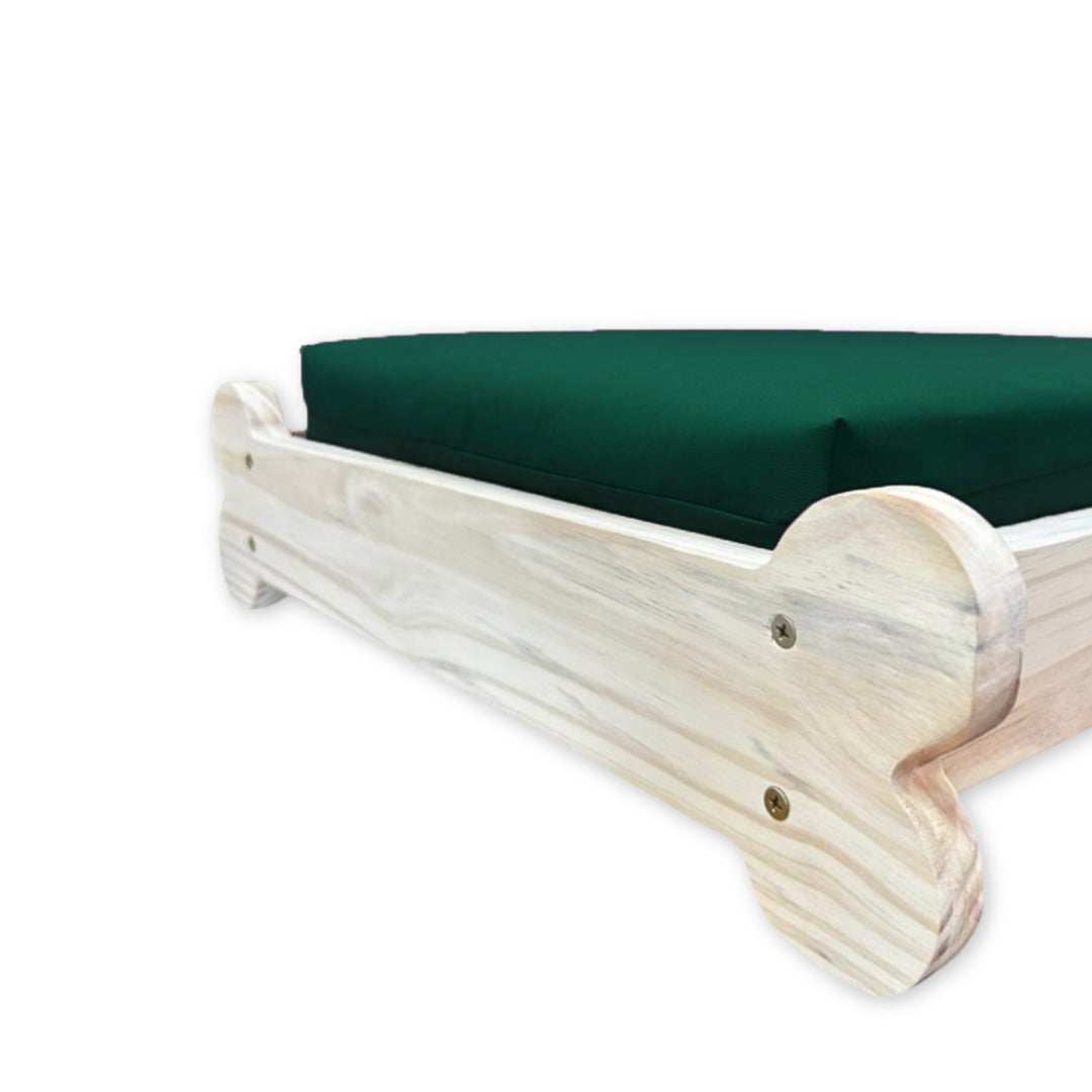 Cama Caminha Pet Impermeável Madeira Maciça - Verde Oliva