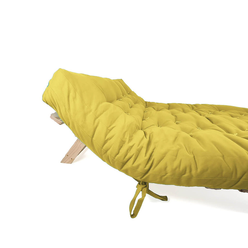 Sofa Cama Futon Oriental King D33 Madeira Pinus Acquablock Amarelo