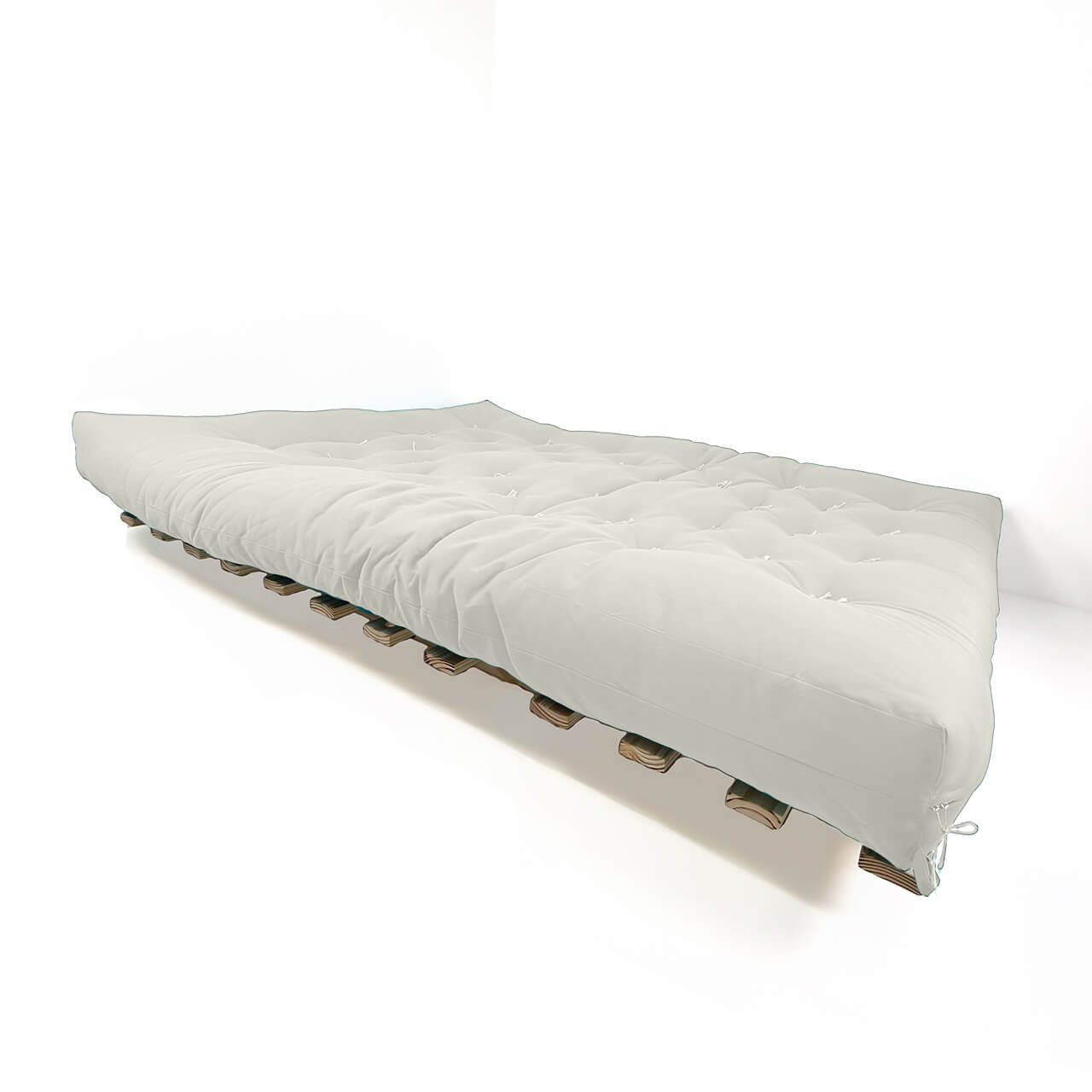 Sofa Cama Futon Oriental King D33 Madeira Pinus Acquablock Branco Off