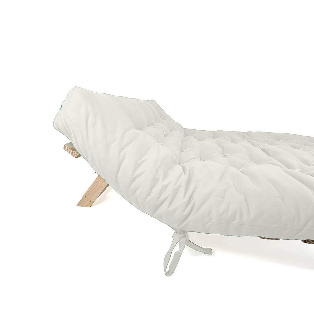 Sofa Cama Futon Oriental King D33 Madeira Pinus Acquablock Branco Off