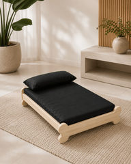 Cama Caminha Pet Impermeável Madeira Maciça - Preto