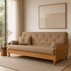 Sofá Cama Casal Futon Paris ll Acquablock Madeira Maciça Mel D33 - Cor Fendi