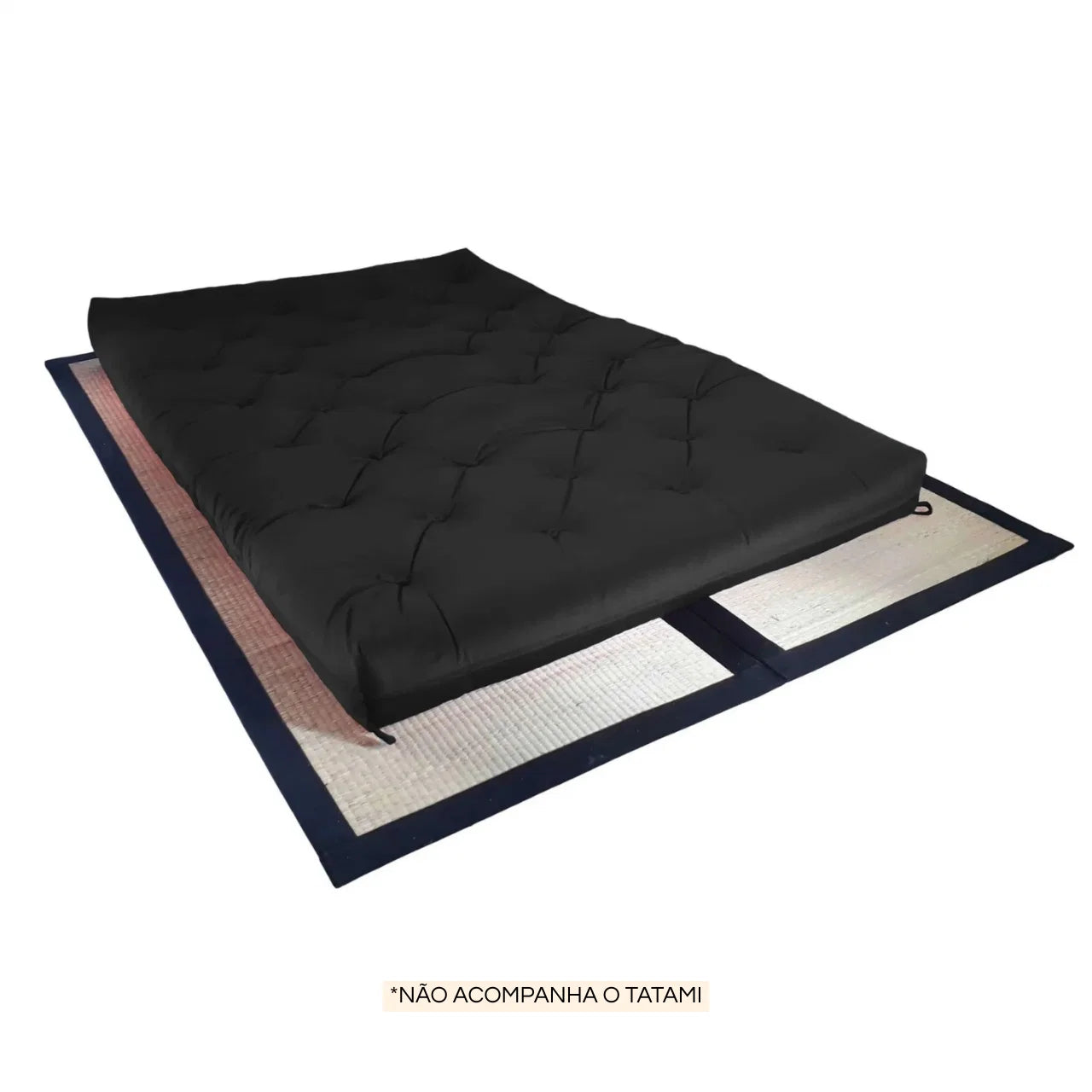 Futon Casal Paris + kit de almofadas Paris Acquablock Preto