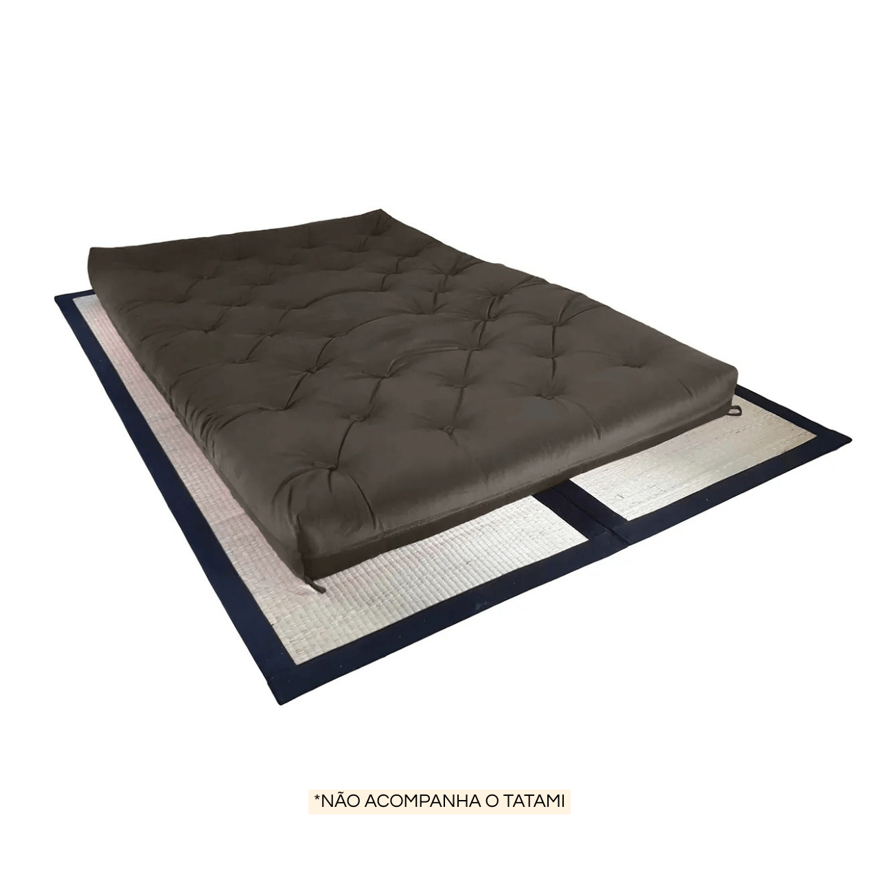 Futon Sofá Cama Casal Oriental Sarja Cinza