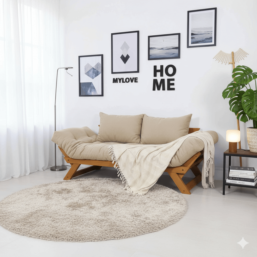 Kit Sofá Japão + 2 Poltronas Sarja