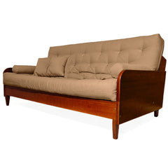 Sofá Cama Casal Futon Paris ll Acquablock Madeira Maciça Imbuia D33 - Fendi