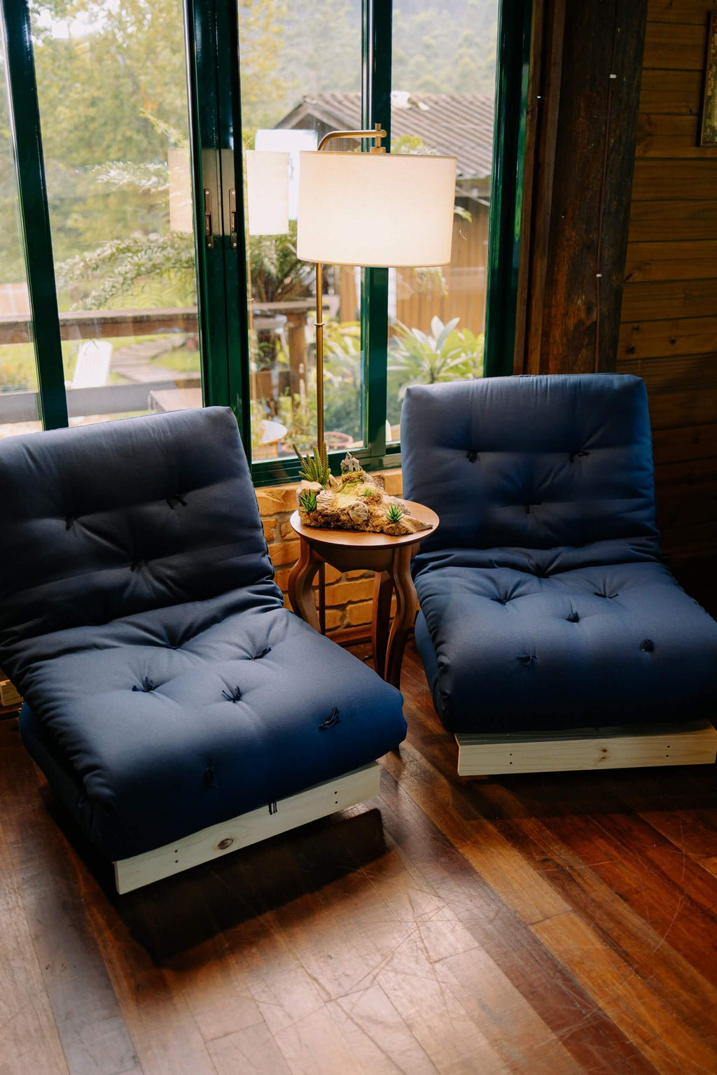 Kit Sofá Cama Solteiro Tokio Madeira Pinus Sem Pintura + Acquablock