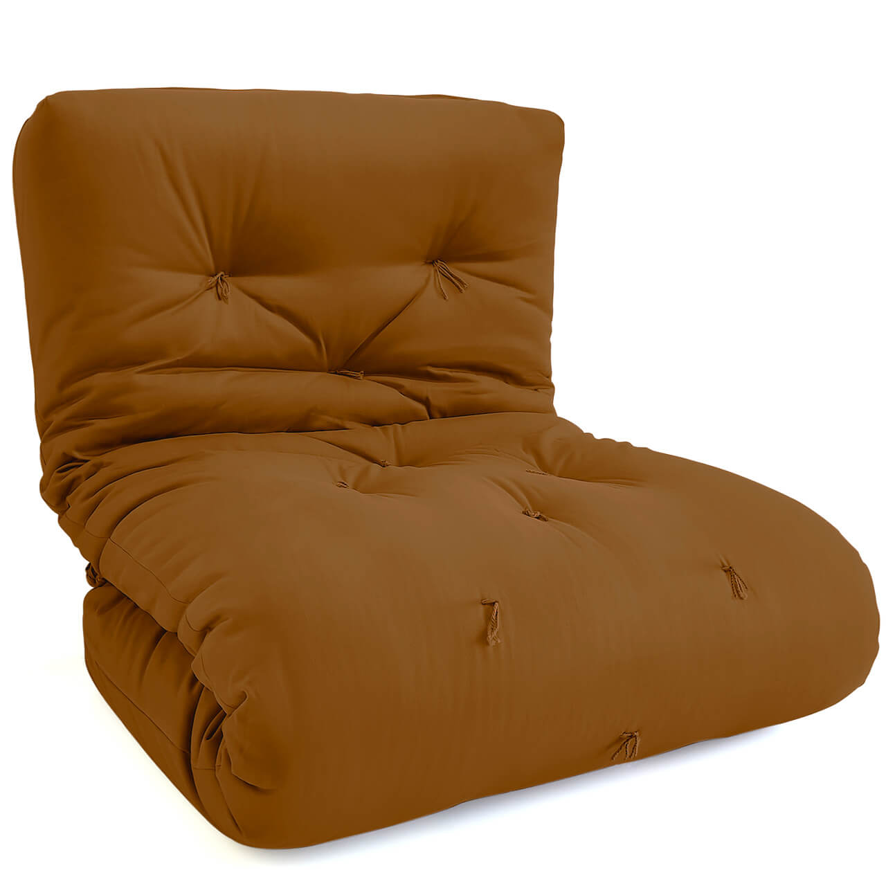 Futon Solteiro Oriental D28 Dobrável Caramelo