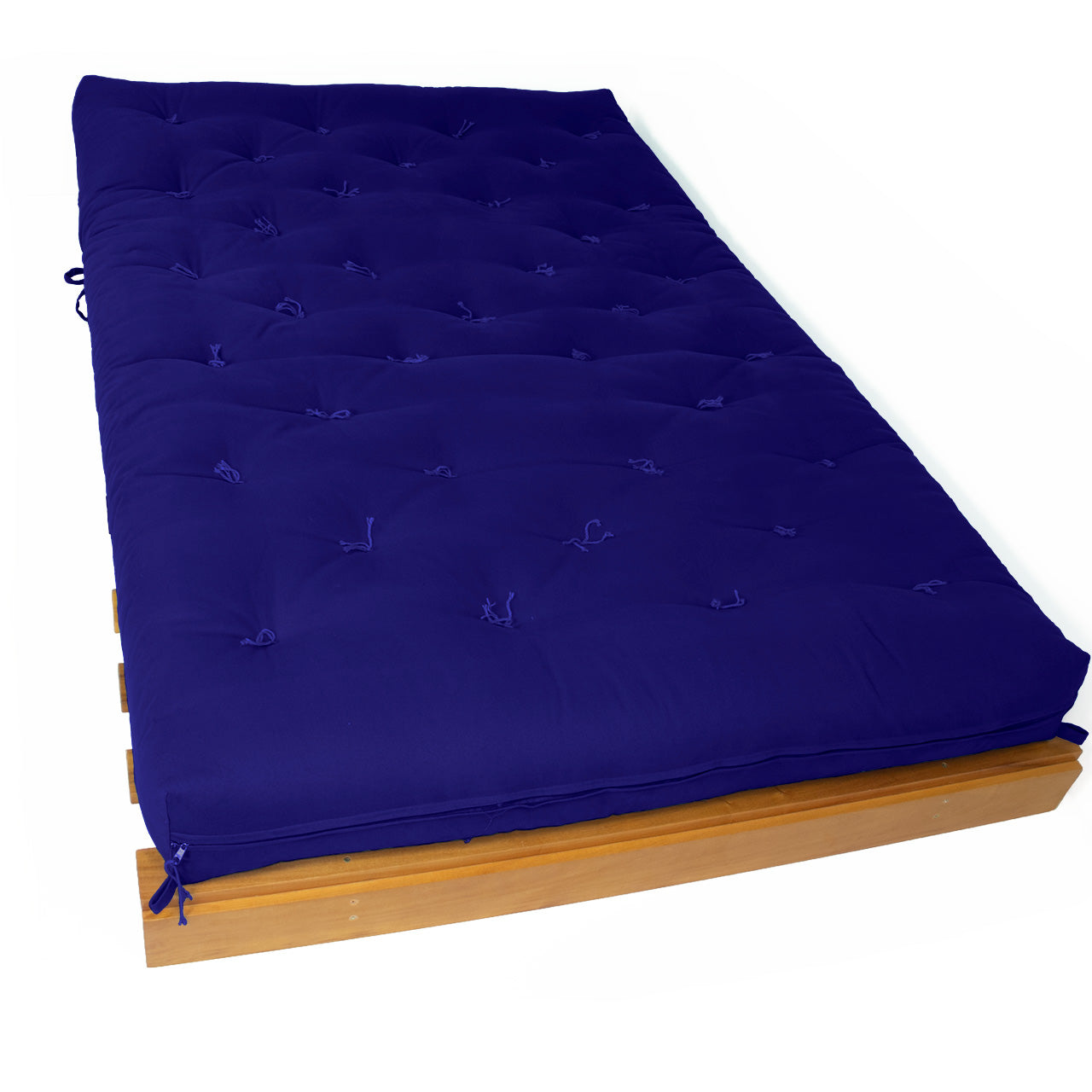 Sofá Cama Casal Futon Tokio Madeira Nobre Acquablock Azul Royal