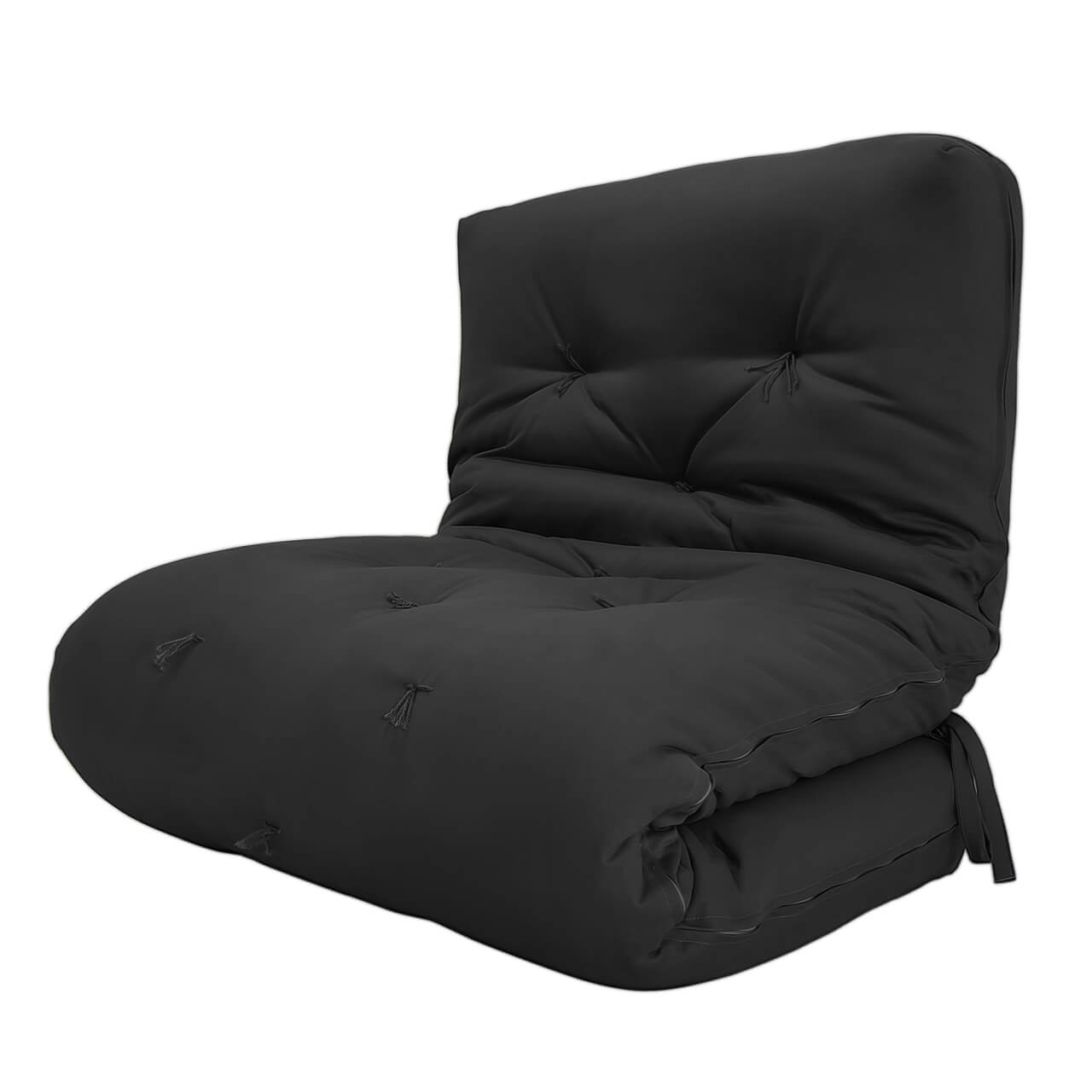 Futon Solteiro Oriental D28 Dobrável Acquablock Preto