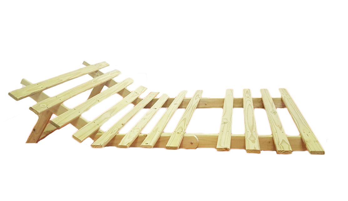 Base Futon Solteiro Oriental Madeira Pinus Sem Pintura