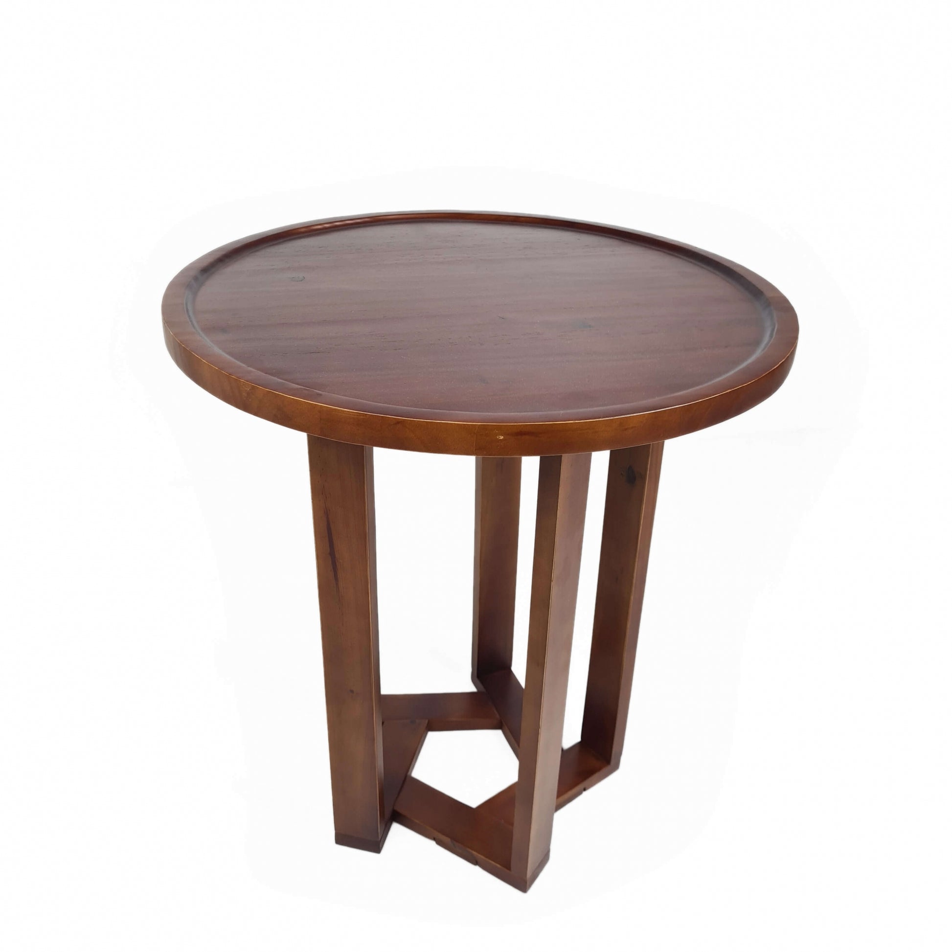 Mesa Lateral Design Redonda Madeira Pinus Imbuia