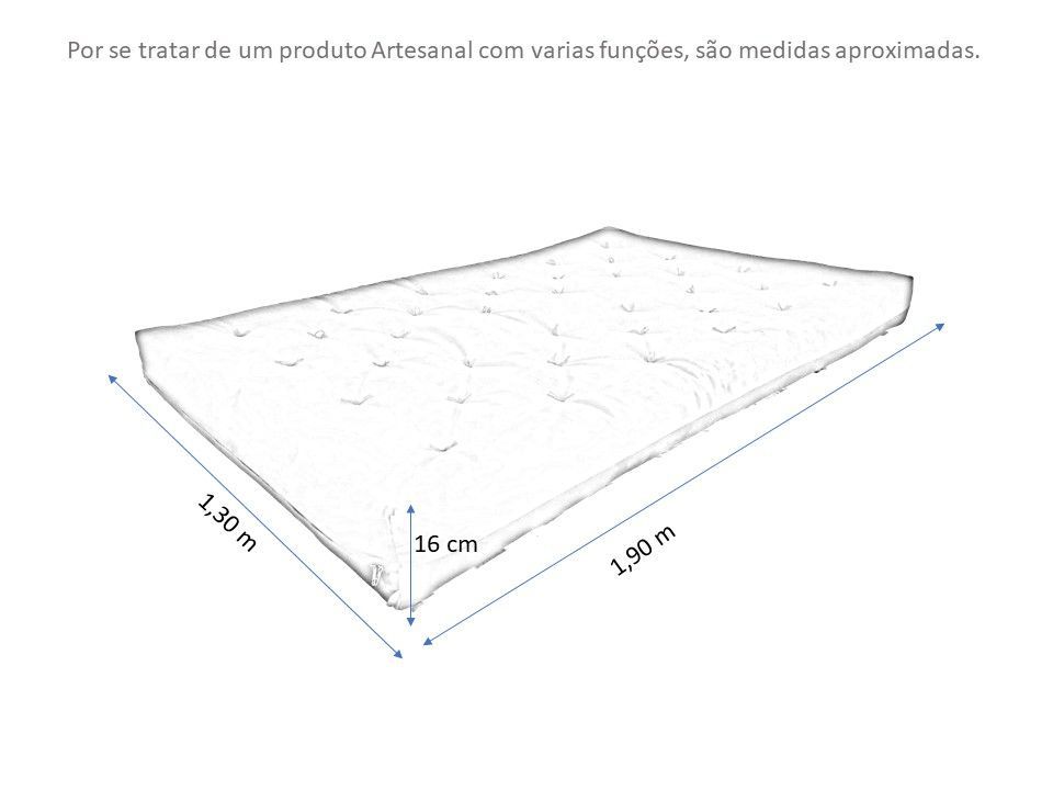 Futon Sofá Cama Casal Oriental Sarja Cinza