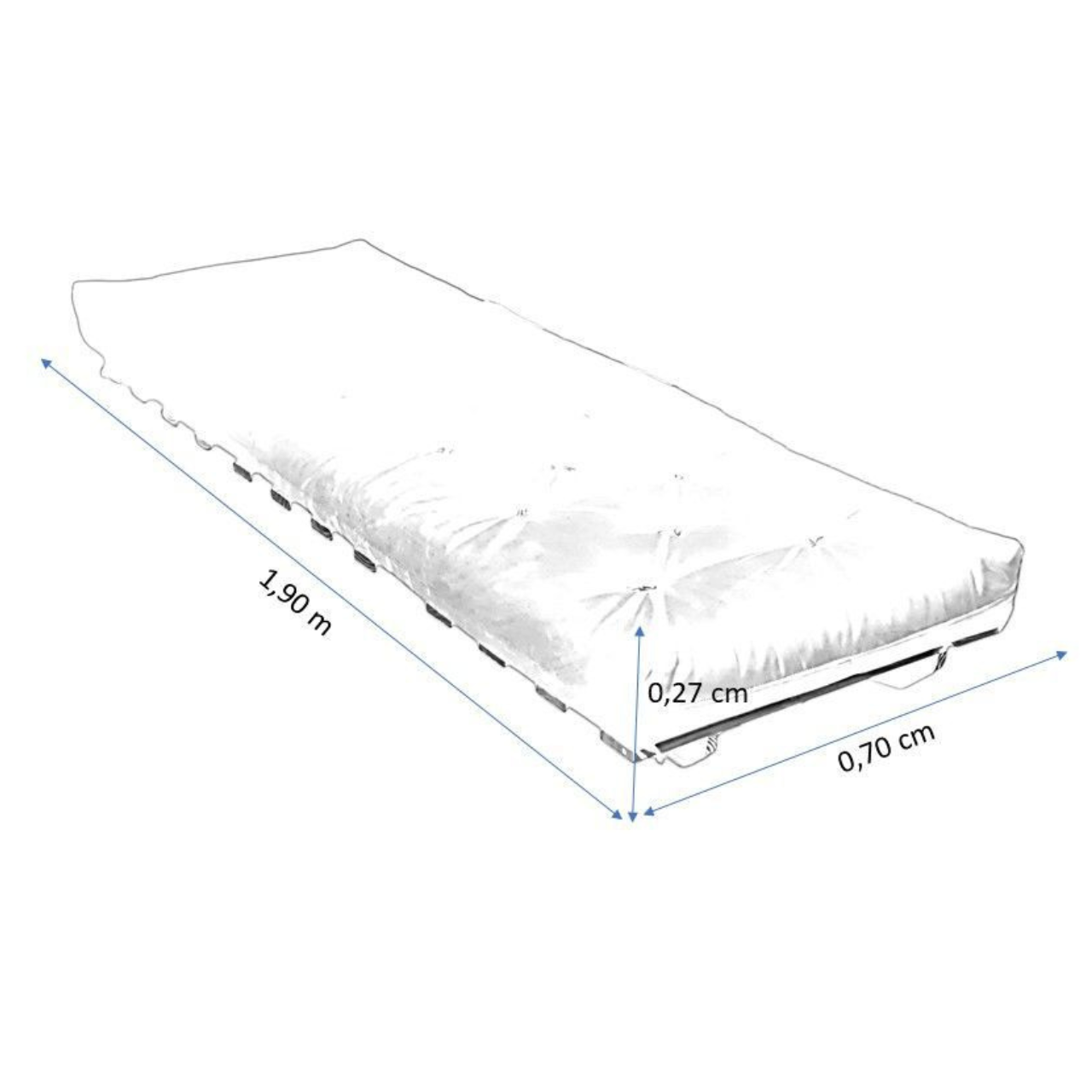 Sofa Cama Solteiro Futon Dobrável Acquablock Preto