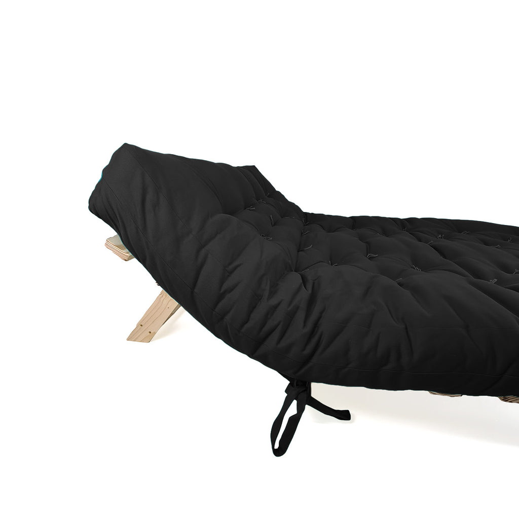 Sofa Cama Futon Oriental King Madeira Pinus Acquablock Preto