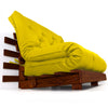 Sofá Cama Casal Futon Tokio Madeira Cor Imbuia Acquablock Amarelo