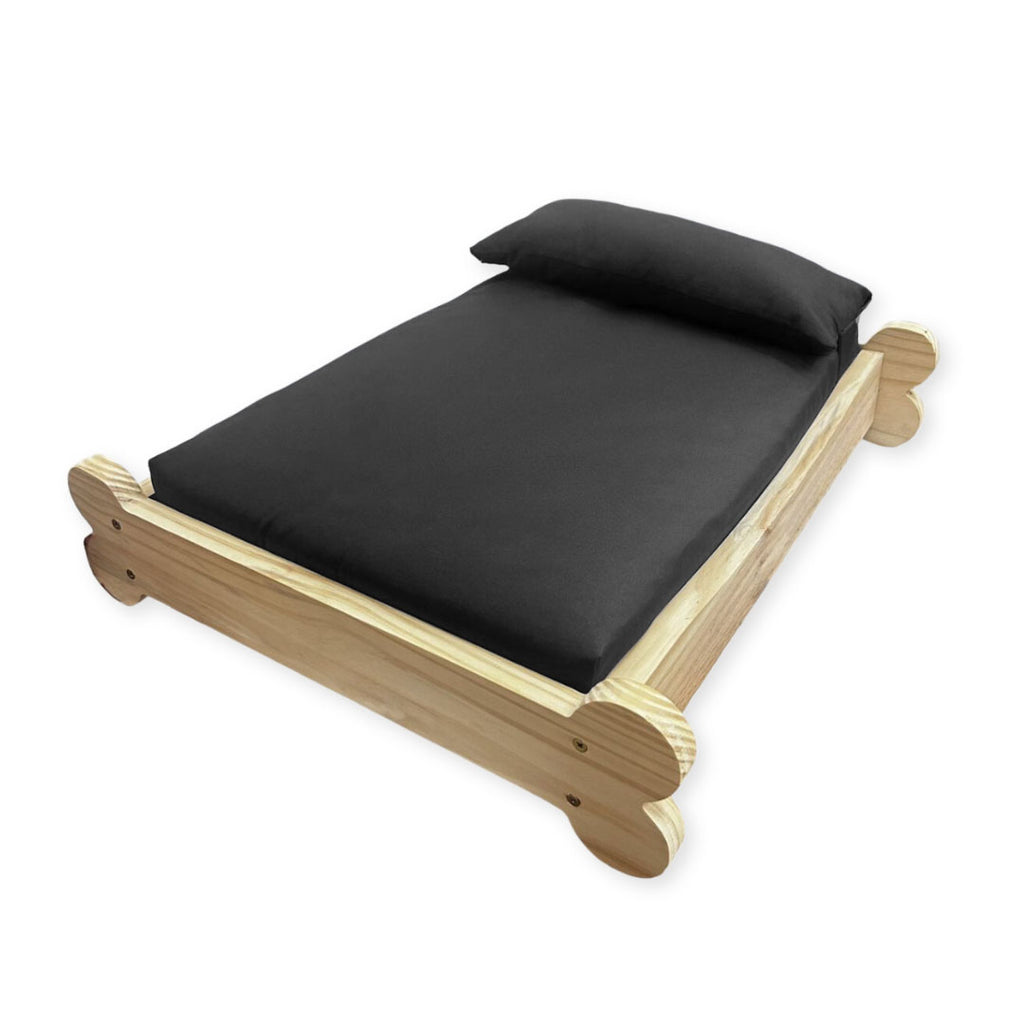Cama Caminha Pet Impermeável Madeira Maciça - Chumbo