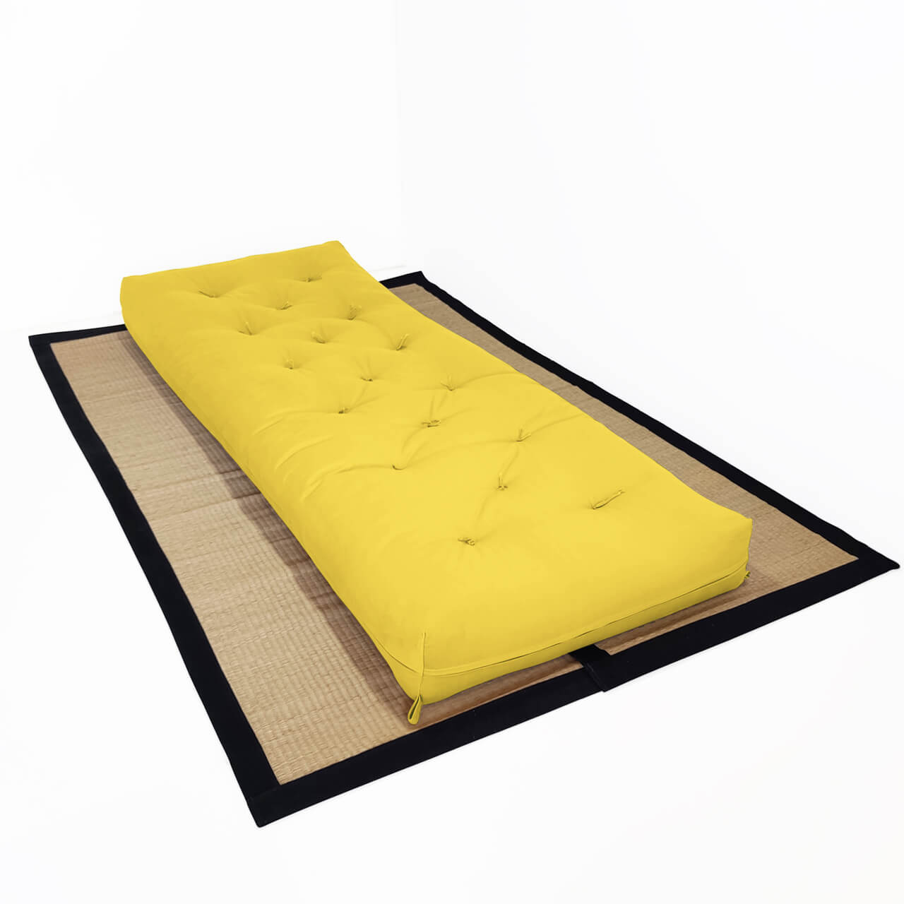 Futon Solteiro Oriental D28 Dobrável Acquablock Amarelo